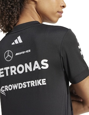 Playera manga corta Adidas Motorsport Mercedes - Amg Petronas cuello redondo para mujer