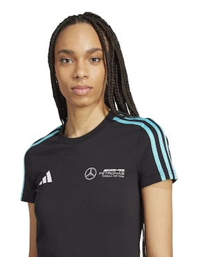 Playera manga corta Adidas Motorsport Mercedes - Amg Petronas Formula One Team cuello redondo para mujer
