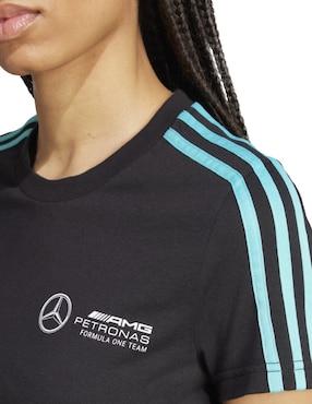 Playera manga corta Adidas Motorsport Mercedes - Amg Petronas Formula One Team cuello redondo para mujer