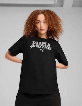 Playera manga corta Puma cuello redondo para mujer