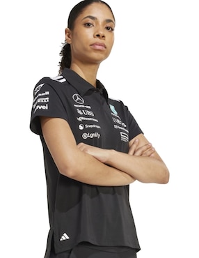 Playera manga corta ADIDAS Motorsport Dc Brackley cuello polo para mujer