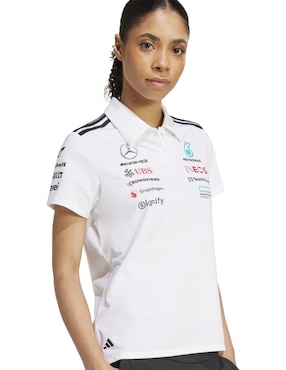 Playera manga corta ADIDAS Motorsport Dc Brackley cuello polo para mujer