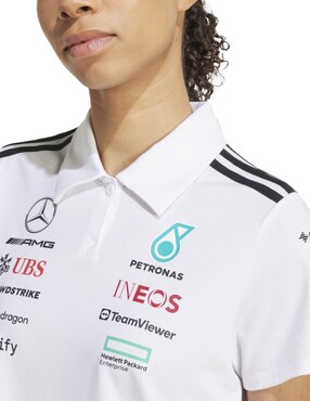 Playera manga corta ADIDAS Motorsport Dc Brackley cuello polo para mujer