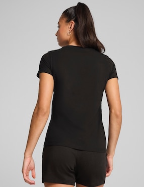 Playera manga corta Puma Ess Elevated Eee cuello redondo para mujer