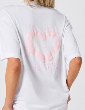 Playera manga corta cuello redondo para mujer