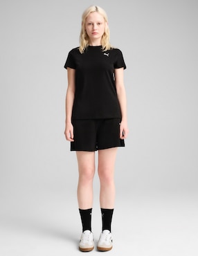 Playera manga corta Puma Ess Elevated cuello redondo para mujer