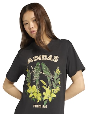 Playera manga corta Adidas Sportswear Farm cuello redondo para mujer