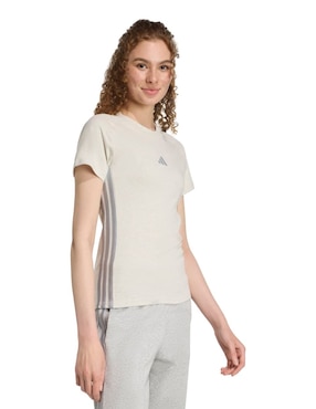 Playera manga corta Adidas Sportswear Seasonals cuello redondo para mujer