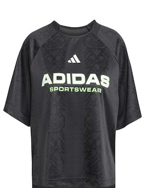 Playera manga corta Adidas Sportswear House Of Tiro cuello redondo para mujer