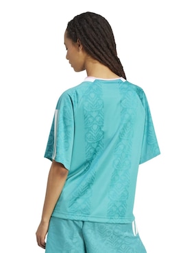 Playera manga corta Adidas Sportswear House Of Tiro cuello redondo para mujer