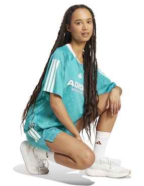 Playera manga corta Adidas Sportswear House Of Tiro cuello redondo para mujer