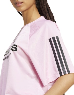 Playera manga corta Adidas Sportswear House Of Tiro cuello redondo para mujer