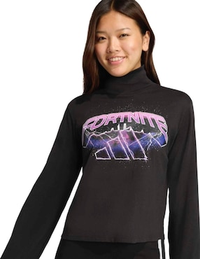 Playera manga larga Adidas Sportswear Essentials cuello alto para mujer