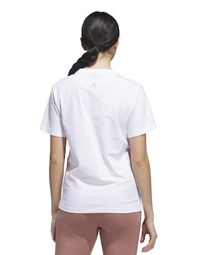 Playera manga corta Adidas Sportswear cuello redondo para mujer