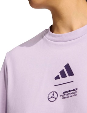 Playera manga corta Adidas Motorsport Mercedes AMG- Petronas cuello redondo para mujer
