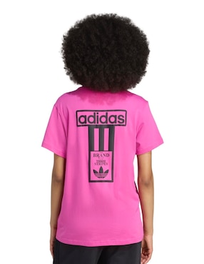 Playera manga corta Adidas Originals Adicolor cuello redondo para mujer