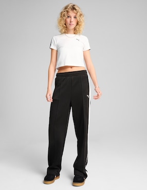 Pants regular Puma T7 Alaways On con elástico para mujer