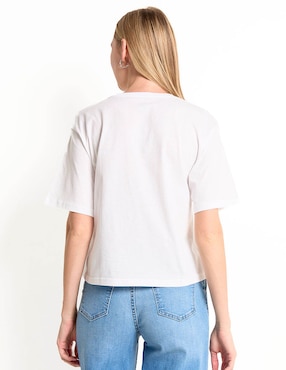 Playera manga corta Puma Essentials Foundation cuello redondo para mujer