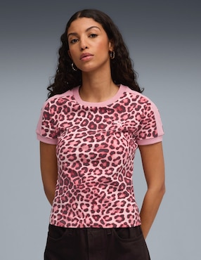 Playera manga corta Puma cuello redondo para mujer