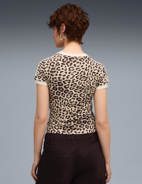 Playera manga corta Puma cuello redondo para mujer