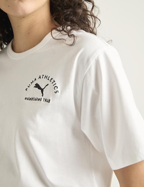Playera manga corta Puma cuello redondo para mujer