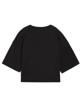 Playera manga al codo Puma Wardrobe Ess cuello redondo para mujer