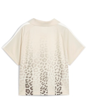 Playera manga corta Puma cuello camisero para mujer