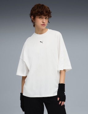 Playera manga al codo Puma cuello redondo para mujer