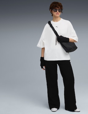 Playera manga al codo Puma cuello redondo para mujer