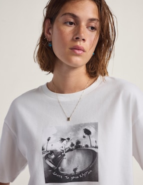 Playera manga corta Vans cuello redondo para mujer
