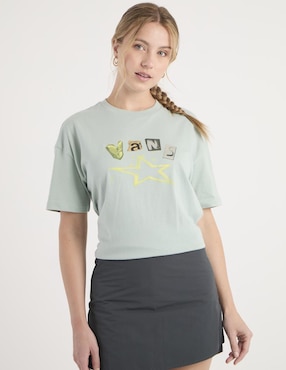 Playera manga corta Vans cuello redondo para mujer