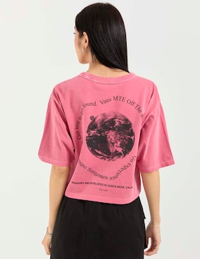 Playera manga corta Vans Mte Vantage Point Ss Boxy Shirt Tee cuello redondo para mujer