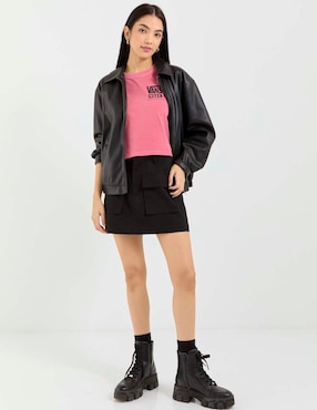 Playera manga corta Vans Mte Vantage Point Ss Boxy Shirt Tee cuello redondo para mujer