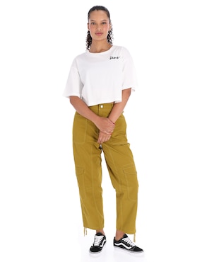 Playera manga corta Vans Classic Script cuello redondo para mujer