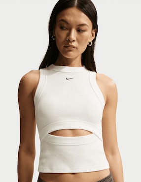 Top deportivo Nike W Nsw Chill Knit Rib Tank para entrenamiento mujer
