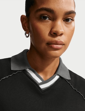 Playera manga larga Nike cuello polo redondo para mujer