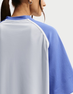 Playera manga 3/4 Nike W Nsw Street OS SS cuello con cierre para mujer