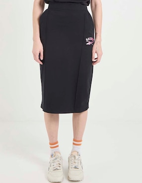 Falda midi Reebok a la cintura
