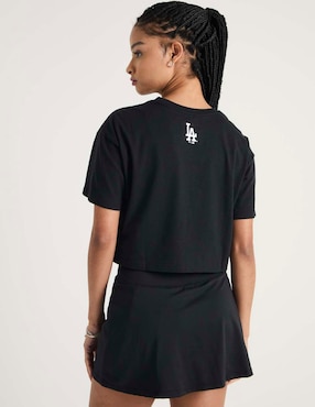 Playera manga corta MLB Los Angeles cuello redondo para mujer