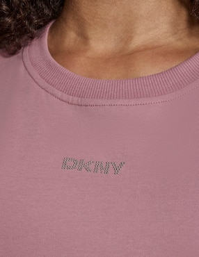 Playera manga corta Dkny cuello redondo para mujer