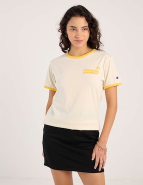 Playera manga corta Champion cuello redondo para mujer