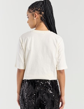 Playera manga corta Guess cuello redondo para mujer
