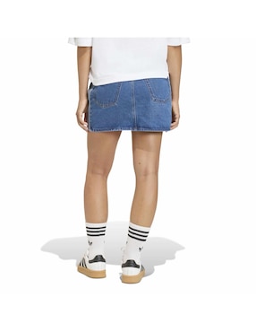 Falda corta Adidas Originals de algodón a la cintura