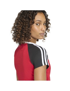 Playera manga corta Adidas Originals Adicolor cuello V para mujer