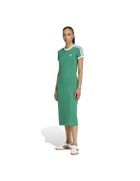 Vestido largo casual Adidas Originals Adicolor para mujer