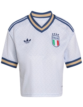 Playera manga corta FIFA World Cup Selección de fútbol de Italia cuello redondo para mujer