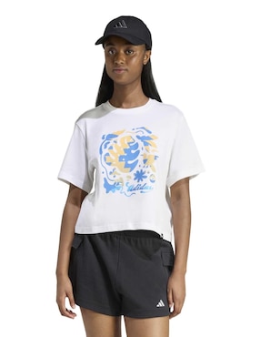 Playera manga corta Fifa World Cup Table Tee cuello redondo para mujer