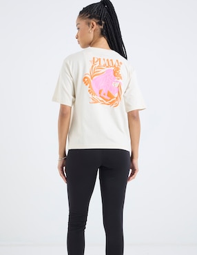 Playera manga corta Puma Wardrobe Ess Downtown cuello redondo para mujer