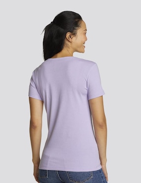 Playera manga corta Eddie Bauer cuello V para mujer