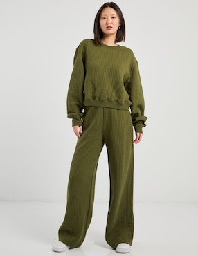 Pants wide leg Offline By Aerie con elástico para mujer